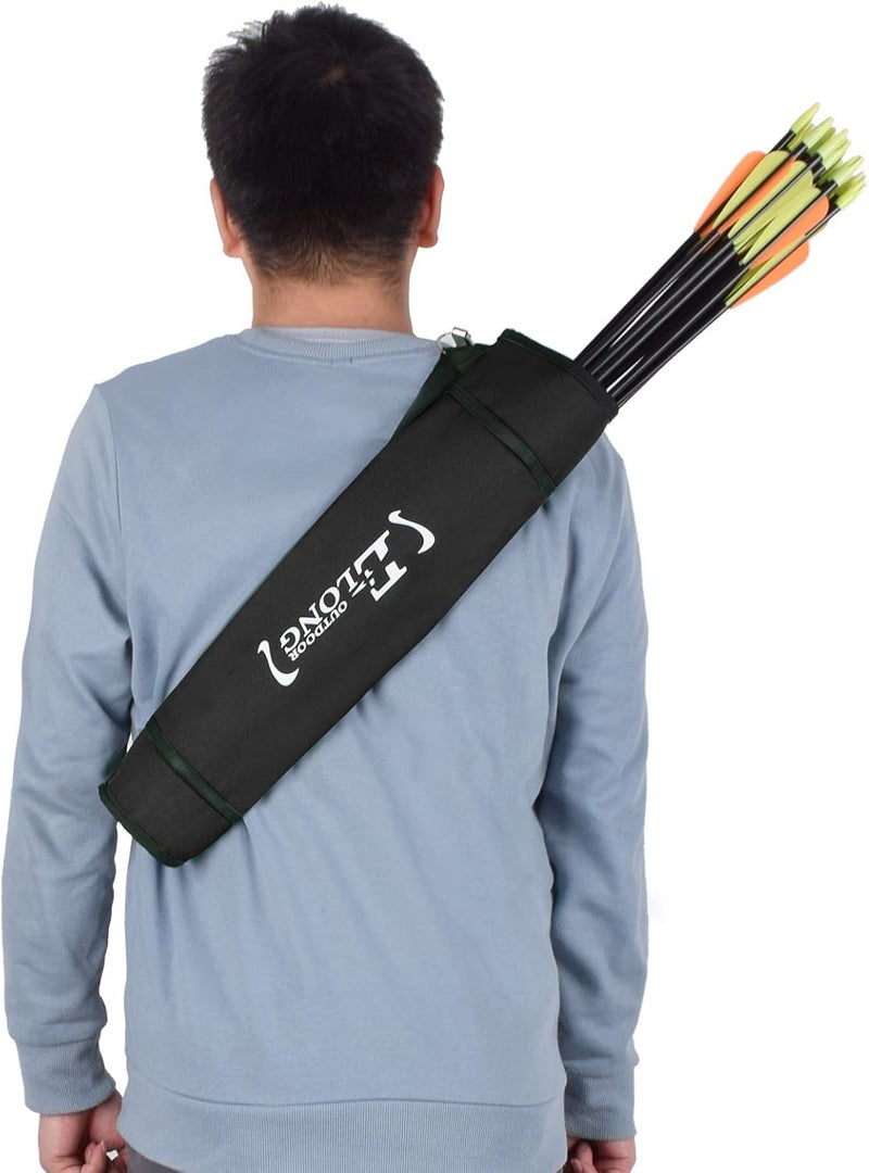 Yls Archery Hip and Back Quiver for Arrows - Black Arrow Quiver for Kids and Adults - Adjustable Arrow Holder with a Padded Strap and Belt Clip - Archery Accessories for Field and Practice - Image 4